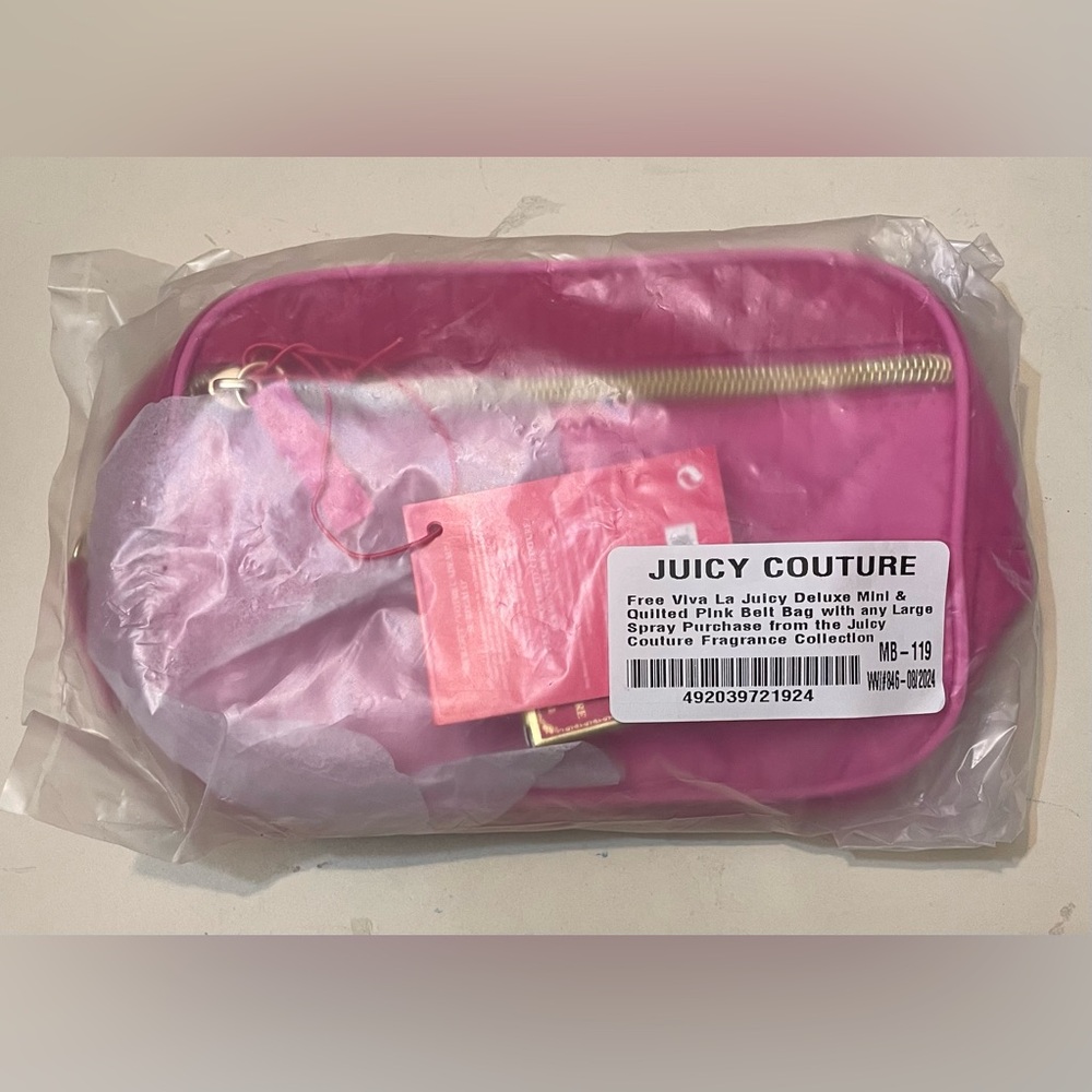Juicy Couture Pink Quilted Women's Belt Bag. NWT. - Picture 2 of 3